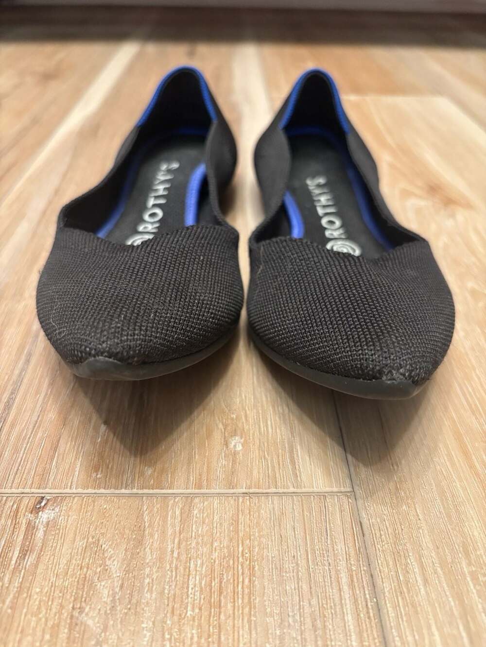 Rothy's The Point Black Pointed Toe Slip-On Flats - Picture 3 of 8